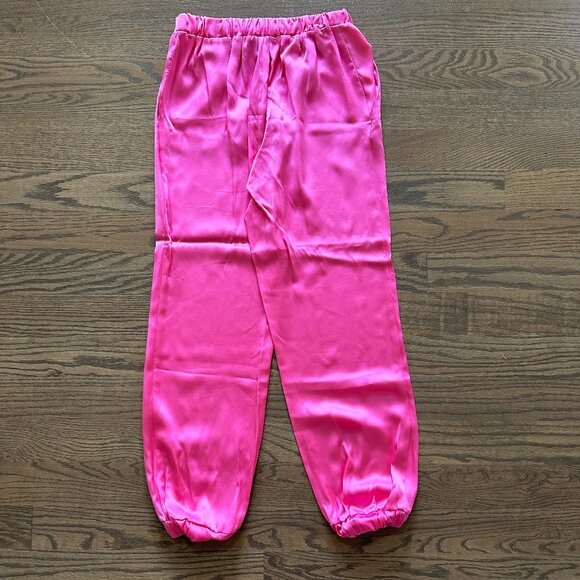 BACKGROUNDE NYC Logan Silk Charmeuse Joggers - Picture 3 of 3